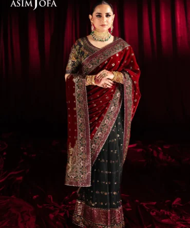 Buy Asim Jofa Velvet Saree Online in the USA – Elegance Redefined